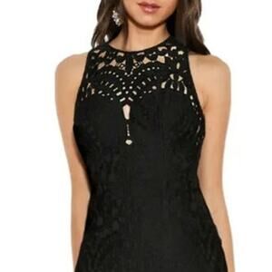 Lover Harmony Cut Out Black Goth Size 2 Midi Dress